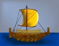 Grece Bireme in the sea Royalty Free Stock Photo